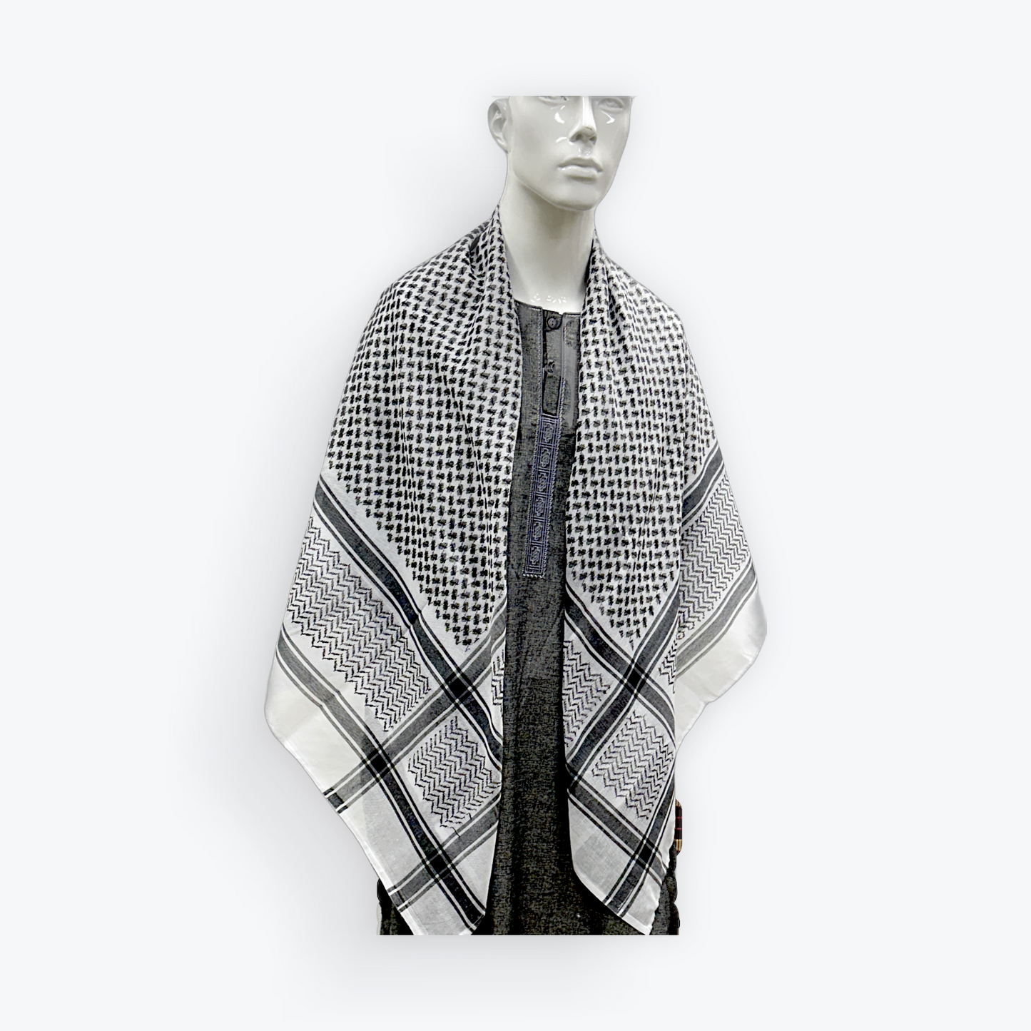 Palestinian Black White Kaffiyeh