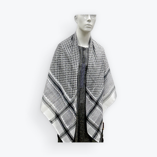 Palestinian Black White Kaffiyeh