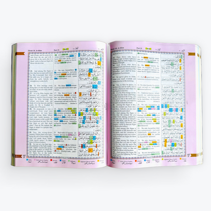 Quran Colour coded English translation and transliteration